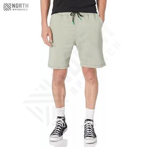 <b>Men's</b> Custom Fleece <b>Shorts</b> Wholesale Cotton Blend Casual Summer Style Solid Pattern Drawstring <b>Elastic</b> <b>Waistband</b> Side Pockets - Product Image 4