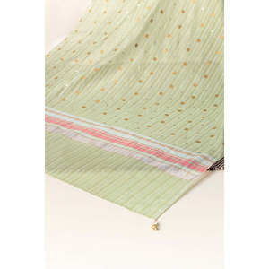 Pañuelo/Chal Dupatta de Algodón Estampado Floral a Mano Verde, Ligero, Transpirable y Suave para Mujer, Ideal para Fiestas - Product Image 3