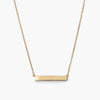 Collar de Barra de Oro de 18K Grabable con Diamante, Cadena de Eslabones Bonitos y Forma de Número Chapado en Oro de Estilo Religioso para Boda y Compromiso - Product Image 1