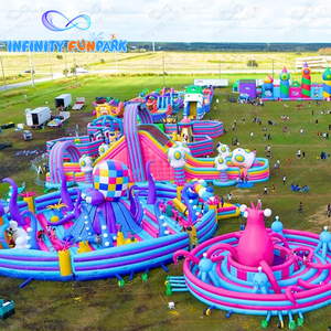 Parque Temático de Atracciones Deportivo Inflable y Pista de Obstáculos con Saltador Grande para Exteriores Personalizado por Fabricante de China - Product Image 4