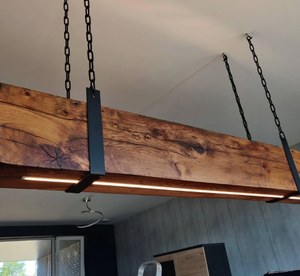 Rustic Wood Beam Pendant <b>Light</b> (Heritage Style) - Product Image 6