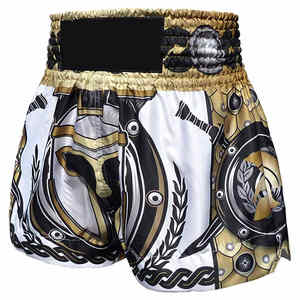 Pantalones Cortos de Muay Thai y Kick Boxing para Hombre con Logotipo Personalizado OEM, Estampado de Caballo, Satén, Ropa de Artes Marciales Mixtas, Estilo Personalizado - Product Image 3