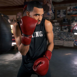 Gants de boxe d'entraînement en cuir véritable de qualité supérieure pour adultes, couleur marron, légers, à lacets, pour le kick-boxing et la boxe - Product Image 6