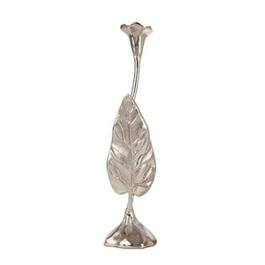 Silver Leaf Design Holder Metal Christmas Decoration for <b>Parties</b>-Iron Candle Stand with <b>Box</b> Packaging - Product Image 3