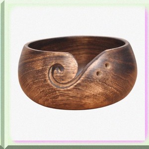 Lieu de fil fait à la main en bois de rose sculpté à la main bol multi-usages artisanat cuisine stockage ou bol de fil en bois - Product Image 3