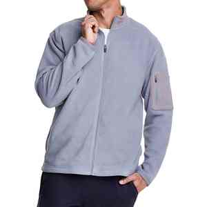 Veste d'hiver en polaire imperméable à capuche avec motif teint uni et épaisseur standard pour hommes, col haut, fermeture éclair complète multi - Product Image 6