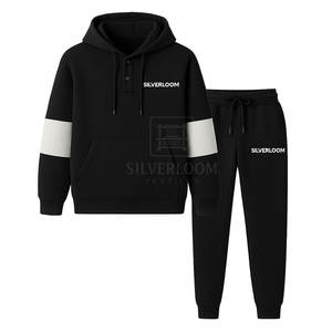 Conjunto de Jogger y sudaderas con capucha de algodón con logotipo personalizado | Chándal informal y para exteriores para hombres y mujeres | Proveedor de fábrica OEM - Product Image 4
