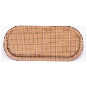 160x350 mm Rectangular Rosy Metal Tray Elegant Decorative Serving Tray made of Steel and <b>Mother</b> of Pearl - Product Image 2