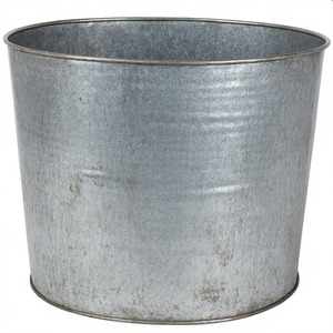 Jardinière en métal galvanisé VintageTrough avec patine rustique Look for Home Garden Pot de fleurs en métal antique pour usage décoratif - Product Image 1