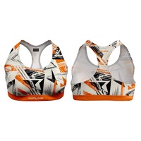 Soutien-gorge de sport sans couture en Spandex/Nylon à sublimation personnalisée, maintien élevé, pour femmes grandes tailles, rembourré, pour fitness, yoga, course à pied et entraînement