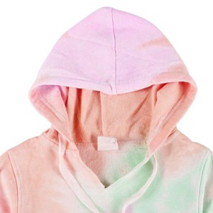 เสื้อครอปมีฮู้ดมัดย้อมเสื้อครอปแขนยาวสำหรับผู้หญิงเสื้อครอปมีฮู้ดผ้าคอตตอนย้อมสี100% สินค้ามาใหม่2024 - Product Image 2