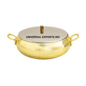 Marmite en or martelé, dernière collection, casserole design, vente chaude, nouveau réchaud à nourriture en métal de luxe - Product Image 1