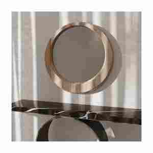 Grande demande Made In India Gym Mirror Home Decor Cadre en bois rond Exportateur de l'Inde de haute qualité - Product Image 2