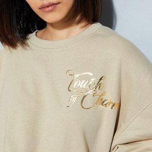 Sweat-shirt à manches longues pour femmes en tissu chaud pur facile à porter Logo imprimé sur le devant de nouvelle couleur pour l'automne et l'hiver - Product Image 5