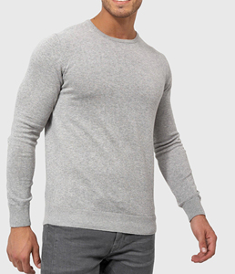 เสื้อสเวตเตอร์ผู้ชายคอกลมแขนยาวลำลองดีไซน์วินเทจสีพื้นสไตล์สตรีทแวร์ใส่ในฤดูหนาวสีพื้นสวมใส่สบาย - Product Image 5