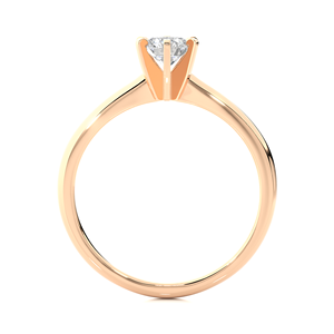 Anillo de Compromiso de Oro Amarillo Sólido de 18K con Diamante Cultivado en Laboratorio de Alta Calidad con Certificado IGI para Mujer, Anillo de Diamantes para Ella - Product Image 4