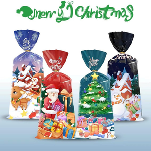 Paquete de 100 Bolsas de Celofán Biodegradables para Navidad, para Dulces, Golosinas, Regalos Navideños, Múltiples Estilos para Personalizar - Product Image 4