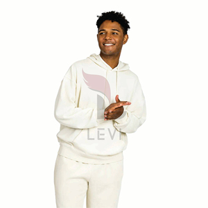 Chándal de lana de color sólido de excelente calidad de fabricante, chándal holgado personalizado, chándal deportivo de algodón para hombre, conjunto Unisex - Product Image 3