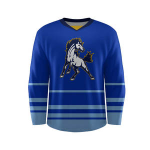 Camiseta de hockey sobre hielo personalizada para hombre, ropa deportiva de equipo, tela transpirable de secado rápido, logotipo bordado, suministro de fábrica OEM ODM 2025 - Product Image 5