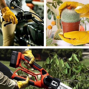 Split Leather Working <b>Gloves</b> for Heavy Duty Tasks Ideal for Construction Landscaping Welding and Outdoor Safety <b>Work</b> <b>Gloves</b> - Product Image 4