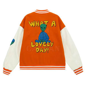 Chaqueta Letterman Personalizada OEM de Lana/Poliéster con Cuello Alto, Estilo Urbano, Diseño Único para Hombre, Calidad Superior - Product Image 2