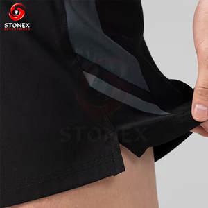 กางเกงขาสั้นลำลองสำหรับผู้ชาย ระบายอากาศได้ดี แห้งเร็ว มีเชือกผูกเอว เหมาะสำหรับออกกำลังกาย วิ่ง เทรนนิ่ง กิจกรรมกลางแจ้ง รับทำโลโก้ตามสั่ง OEM - Product Image 5