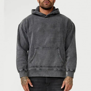 OEM personalizado Vintage Streetwear hombres Sudadera con capucha de gran tamaño de manga regular con patrón de impresión caliente diseñador de la marca Sudadera con capucha a la venta - Product Image 4