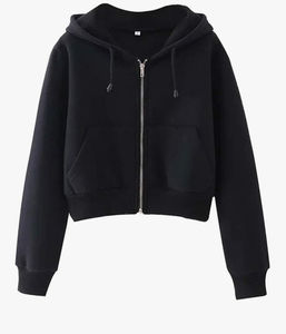 Sudadera con capucha con estampado personalizado de alta calidad para mujer, sudadera transpirable Flexible con cremallera para invierno, Otoño, patrón de letras, logotipo frontal - Product Image 1