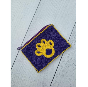 Customizable Logo Love Style Beaded <b>Coin</b> Bag Fashion <b>Woman</b> <b>Purses</b> with Embroidered Theme Zipper Closure Pouch - Product Image 1