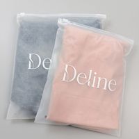 Individuell bedruckte, mattierte CPE-Reißverschlusstasche für Kleidung, Textilien, transparente, matte, wiederverschließbare T-Shirt- und Hosen-Zip-Lock-Verpackung, Polybeutel