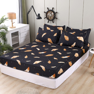 Custom Polyester/Cotton 300tc 40s Yarn Count Fitted <b>Sheet</b> <b>King</b> Queen <b>Size</b> Soft Breathable All-Season Home Hotel Use Deep Pocket - Product Image 1