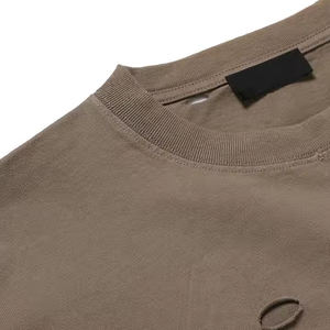 Personnalisé Vintage en Détresse Lavage À L'acide Pull T-shirts pour Hommes Streetwear Décontracté Lavé Manches Courtes Sonnerie Conception Hommes Vierge - Product Image 4