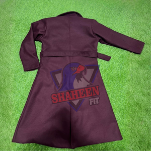 Manteau long pour femme en mélange de coton et de laine de haute qualité, à double boutonnage, ceinturé, chaud, anti-plis, écologique - Product Image 2