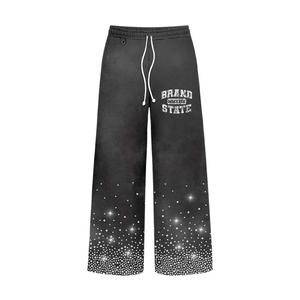 Ensemble sweat-shirt et pantalon de survêtement décontracté vintage personnalisé pour l'automne, avec fermeture éclair, coupe courte, broderie de patchs, imprimé délavé à l'acide, effet délavé au soleil - Product Image 3