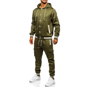 Nouveauté vente en gros vêtements de sport décontractés pour hommes 2 pièces survêtement lavage à l'acide pull à capuche polaire pantalons de survêtement pour hommes 2025 - Product Image 1