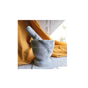 ชุดครกและสากหินอ่อนธรรมชาติสำหรับบดและกำหนดขนาดสินค้าขายดีหัตถกรรมธรรมชาติ - Product Image 1