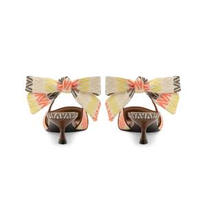 Sandales à talons Valentino Slingback Foulard VVV - Product Image 3