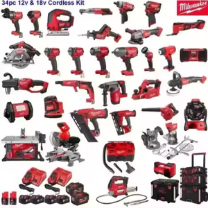 Compre 2 Juegos y Obtenga 1 Gratis, Juego Combinado de Herramientas Inalámbricas Originales Milwaukee 2695-34 - 2896-26 M18 FUEL de 18 V con Batería de Litio-Ion, 34 Herramientas - Product Image 1