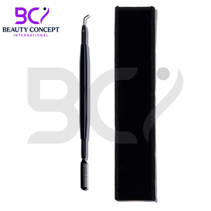 Kit de bigoudi de levage de cils en acier noir avec bâton de permanente de cils crème et peigne de séparation pour extensions de cils - Product Image 2