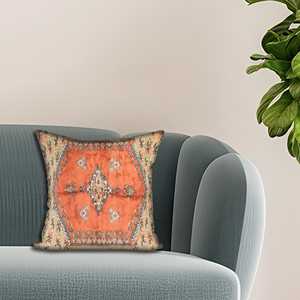Nature-Inspired Printed <b>Pillow</b> - Modern Vintage Home Decor Accent,8"x8" - 20x20 cm - Product Image 2