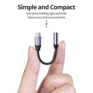 Adaptador de Audio de Nylon Trenzado Tipo-C de 8 Pines y 3.5mm, Carga Rápida USB PD, Protección Contra Cortocircuitos, Diseño Compacto para Teléfono Móvil - Product Image 5