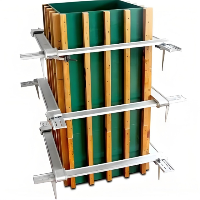 Hot-Dip Adjustable Easy Install Column Clamp Square Concrete Mold Formwork with Wedge for Construction