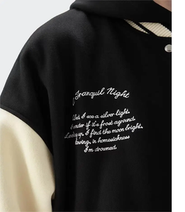 Chaqueta Varsity Bordada Personalizada de Alta Calidad, Chaqueta de Invierno con Forro Polar Grueso Estándar para Hombre, Marca Personalizada - Product Image 5