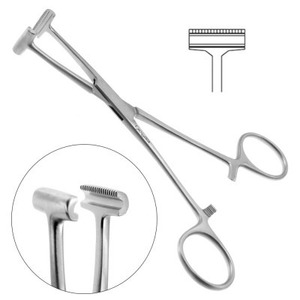 Pinzas de Tejido en Forma de T de Acero Inoxidable de Alta Calidad con Logotipo Personalizado OEM, Rectas, de 5 Pulgadas, Instrumentos Quirúrgicos - Product Image 1
