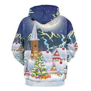 2025 noël thermique hauts pullover pour femmes et hommes surdimensionné noël sweats à capuche imprimés avec broderie 3d fabriqué au Pakistan - Product Image 6