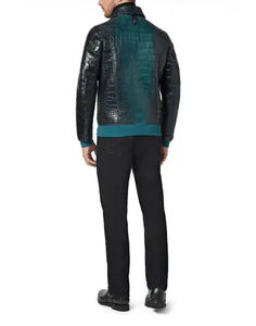 Nouvelle veste en cuir gaufré de peau de qualité supérieure Veste en cuir unisexe en gros en cuir de vachette véritable à la mode pour homme - Product Image 4