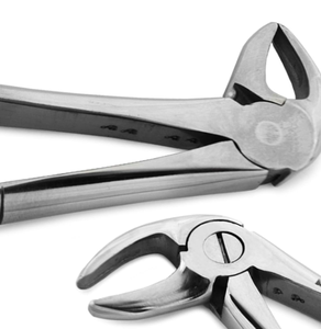 Fórceps de extracción de dientes de raíces inferiores Manual de acero inoxidable de alta calidad UL Amin, instrumento quirúrgico Dental certificado CE para - Product Image 1