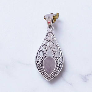 Pendentif en argent sterling 925 original fait à la main avec des pierres précieuses naturelles bijoux fins cadeau pour les femmes en vrac en gros - Product Image 3