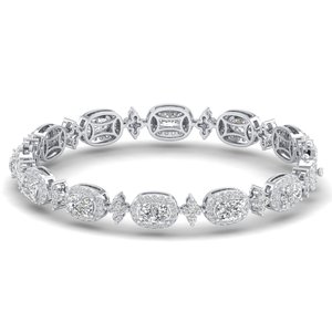 REYES alta calidad 925 plata esterlina corte cojín 30,8 quilates Moissanite pulseras lujo cumpleaños regalo joyería fina para mujeres - Product Image 4