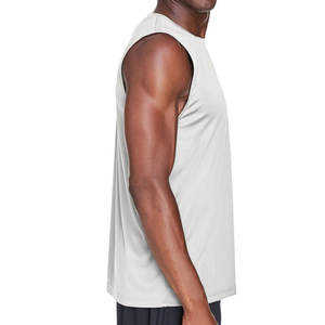 Respirant Fitness sans manches entraînement débardeur hommes Gym coton musculation gilet Muscle débardeur - Product Image 4